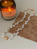 Celestial Coin Baroque Pearl Necklace & Bracelet – 18K Gold Plated S925 Sterling Silver Vintage Styl