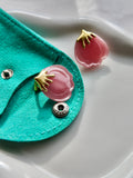Angela Cummings Flower Clip Earrings – 18K Gold Statement