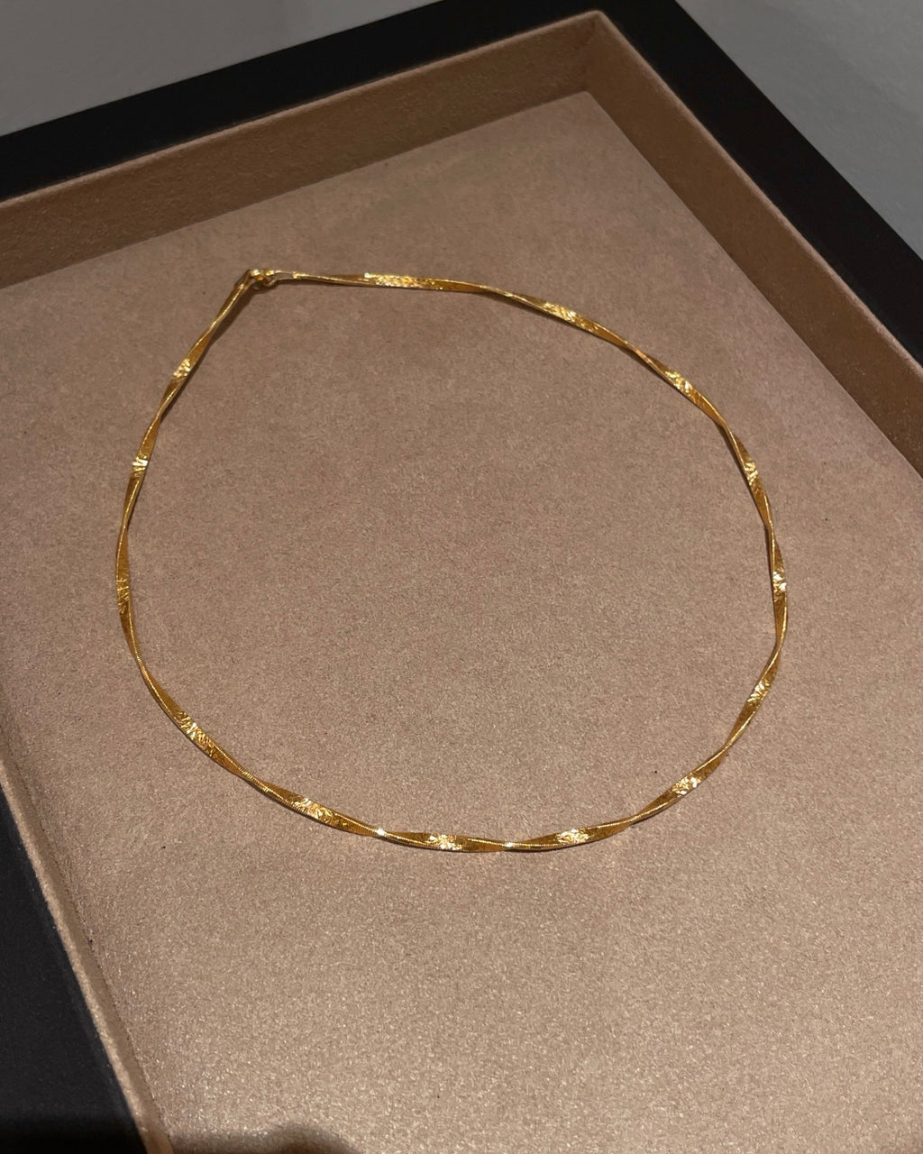 Italian Laser-Cut Twisted Layering Chain Necklace – S925 Sterling Silver