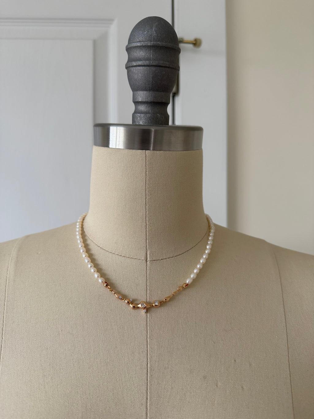 Starlight Vine Pearl Necklace – 18K Gold Plated S925 Sterling Silver