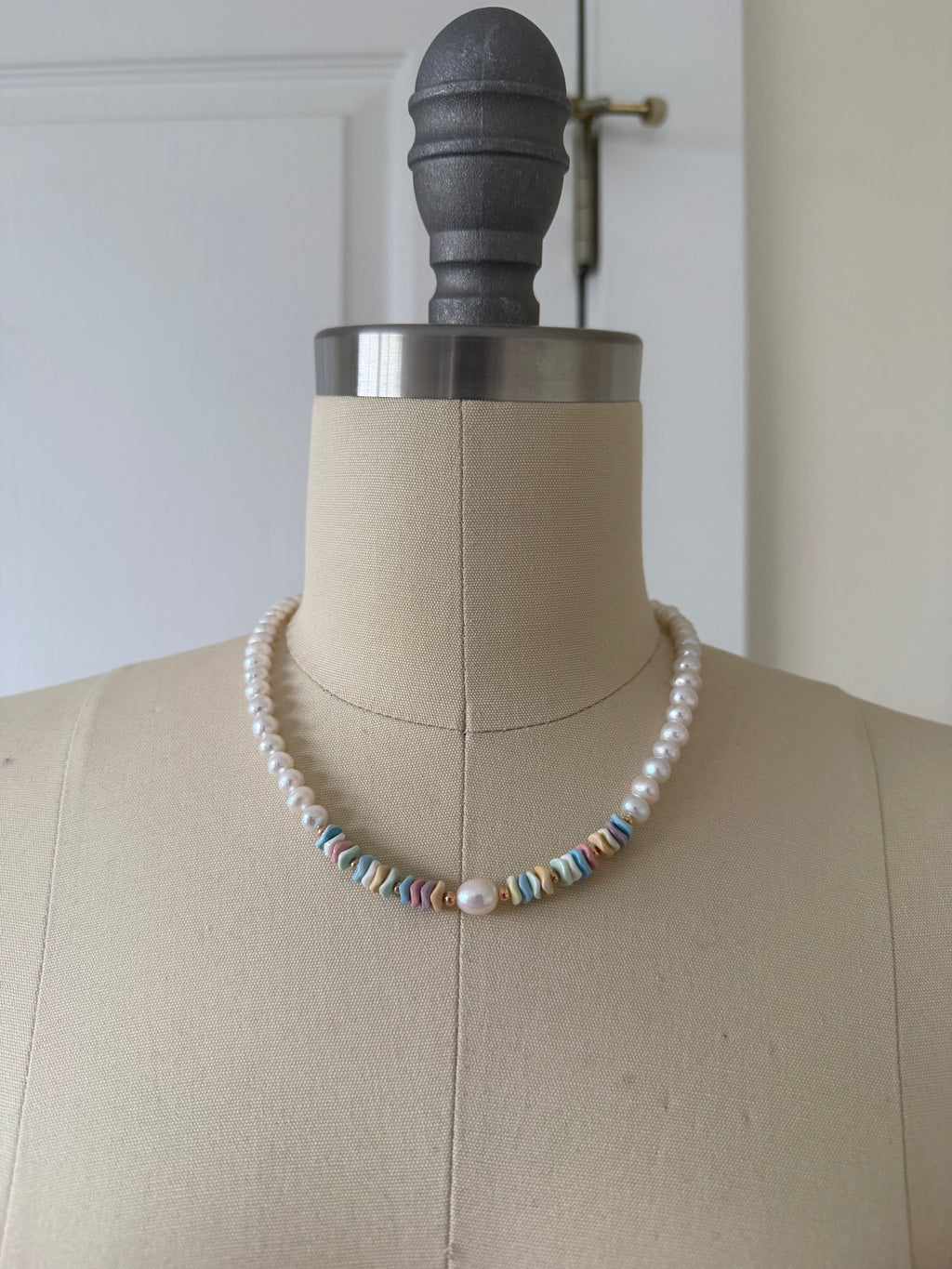 Pearl Rainbow Stone Necklace & Bracelet – 18K Gold Plated S925 Sterling Silver