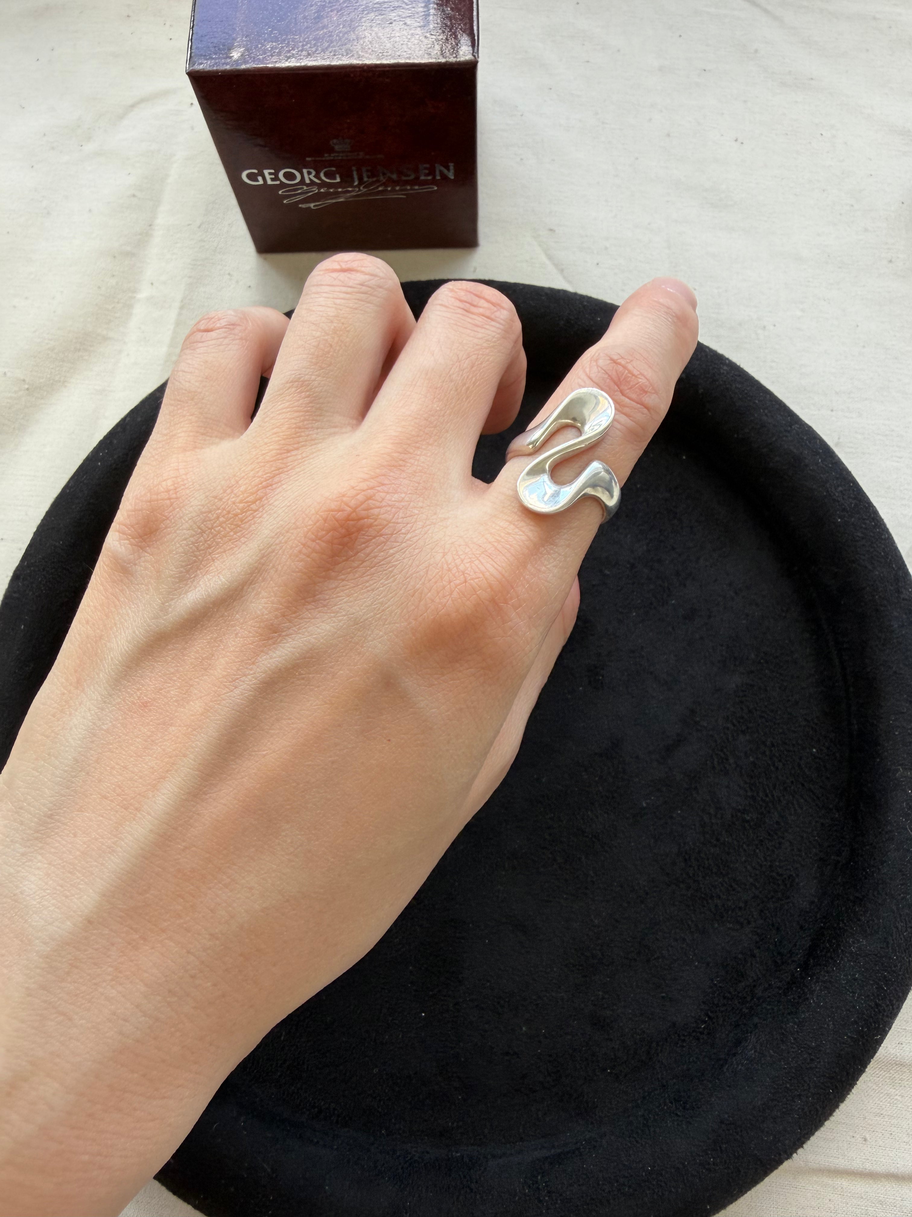 Georg Jensen 221A Ring – Vintage Sterling Silver Sculptural Ring