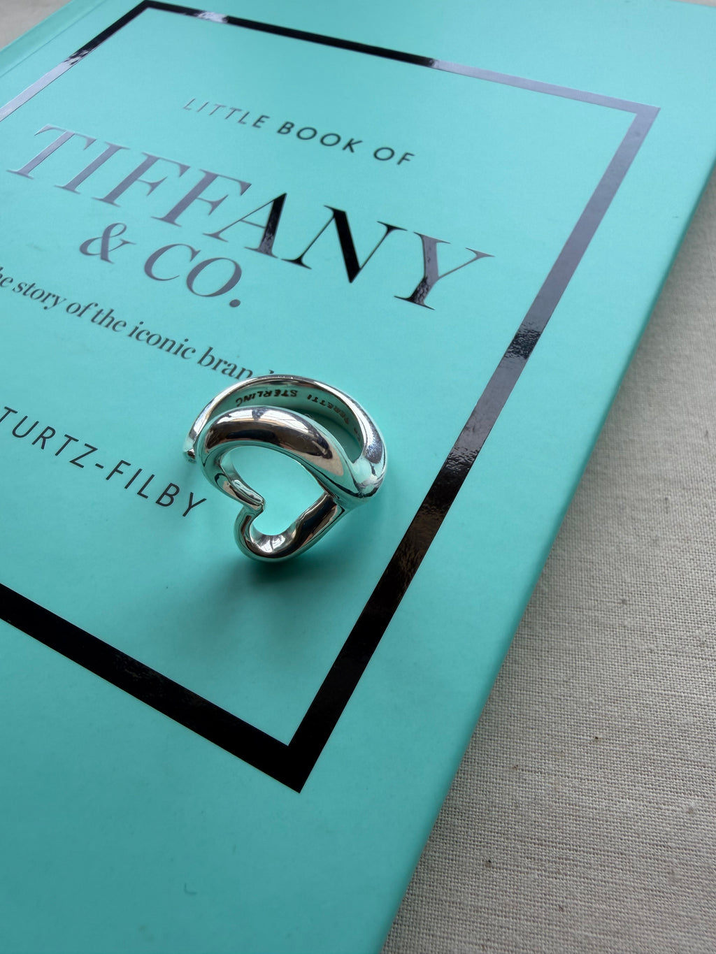 Tiffany & Co. Elsa Peretti Open Heart Ring – Sterling Silver Vintage Ring