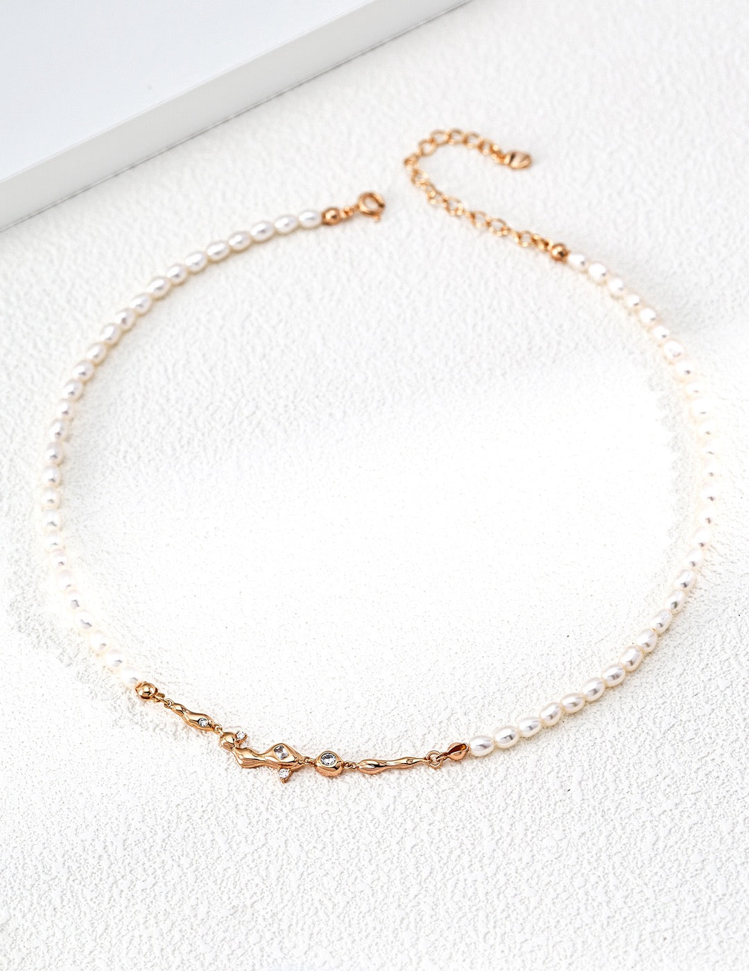 Starlight Vine Pearl Necklace – 18K Gold Plated S925 Sterling Silver
