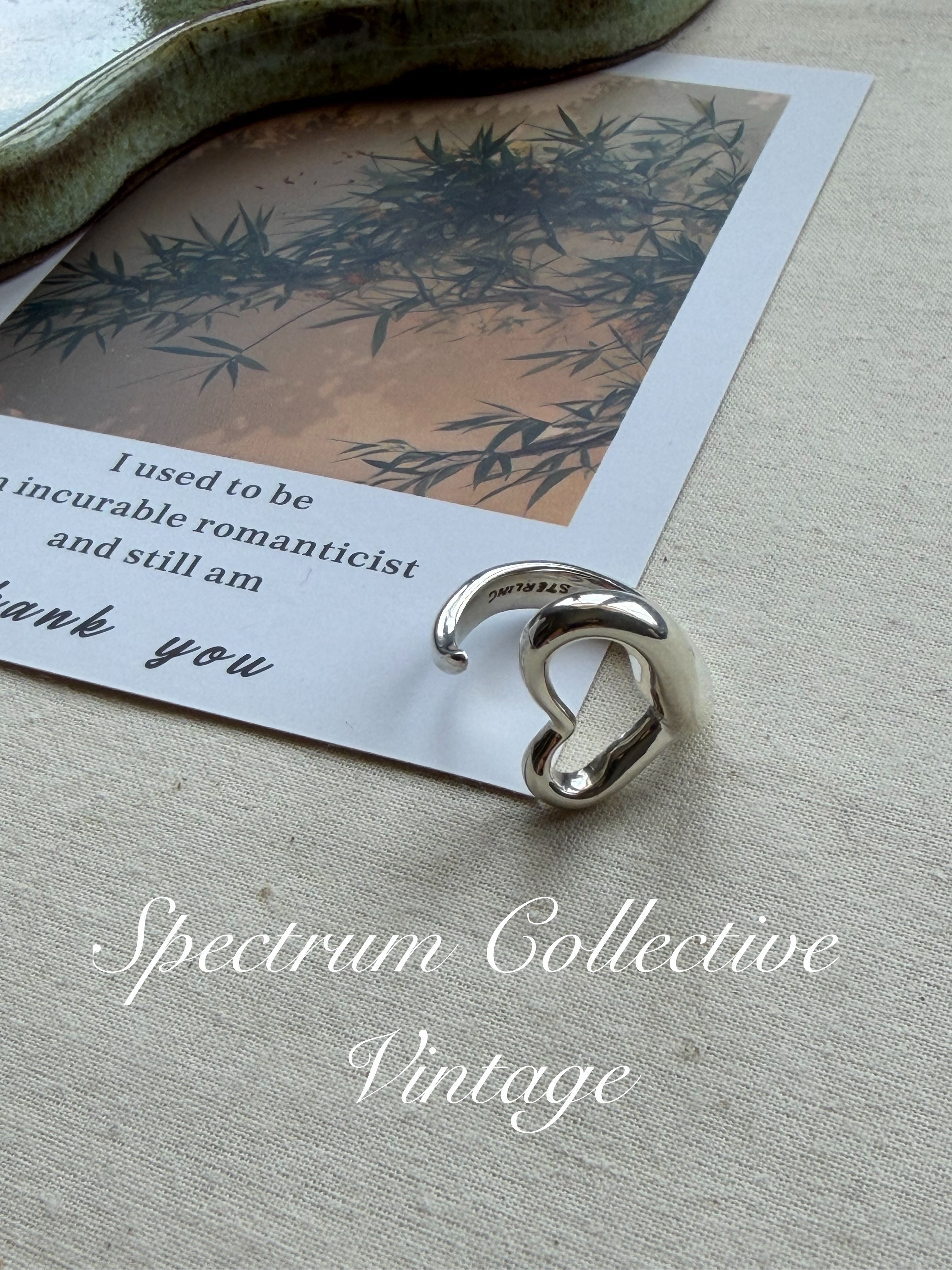 Tiffany & Co. Elsa Peretti Open Heart Ring – Sterling Silver Vintage Ring