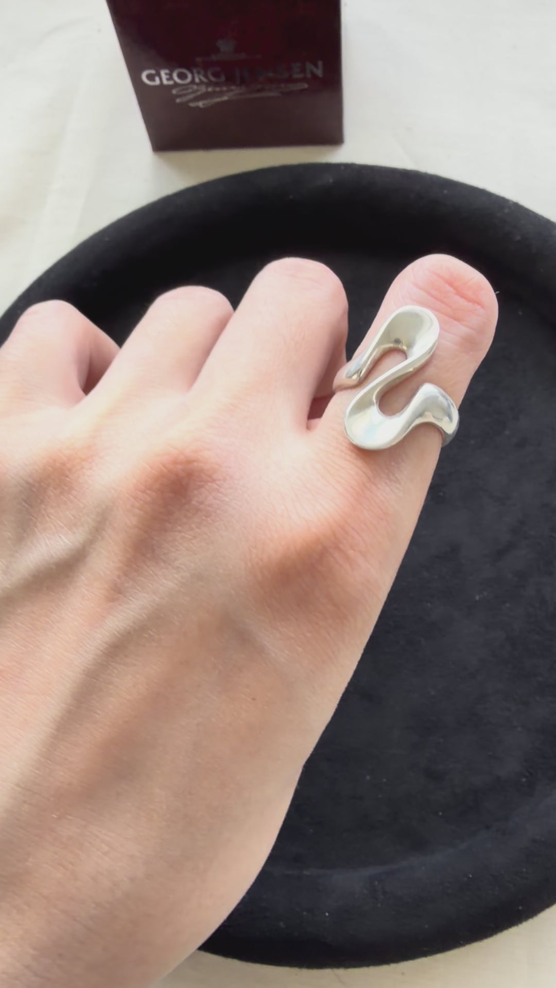 Georg Jensen 221A Ring – Vintage Sterling Silver Sculptural Ring