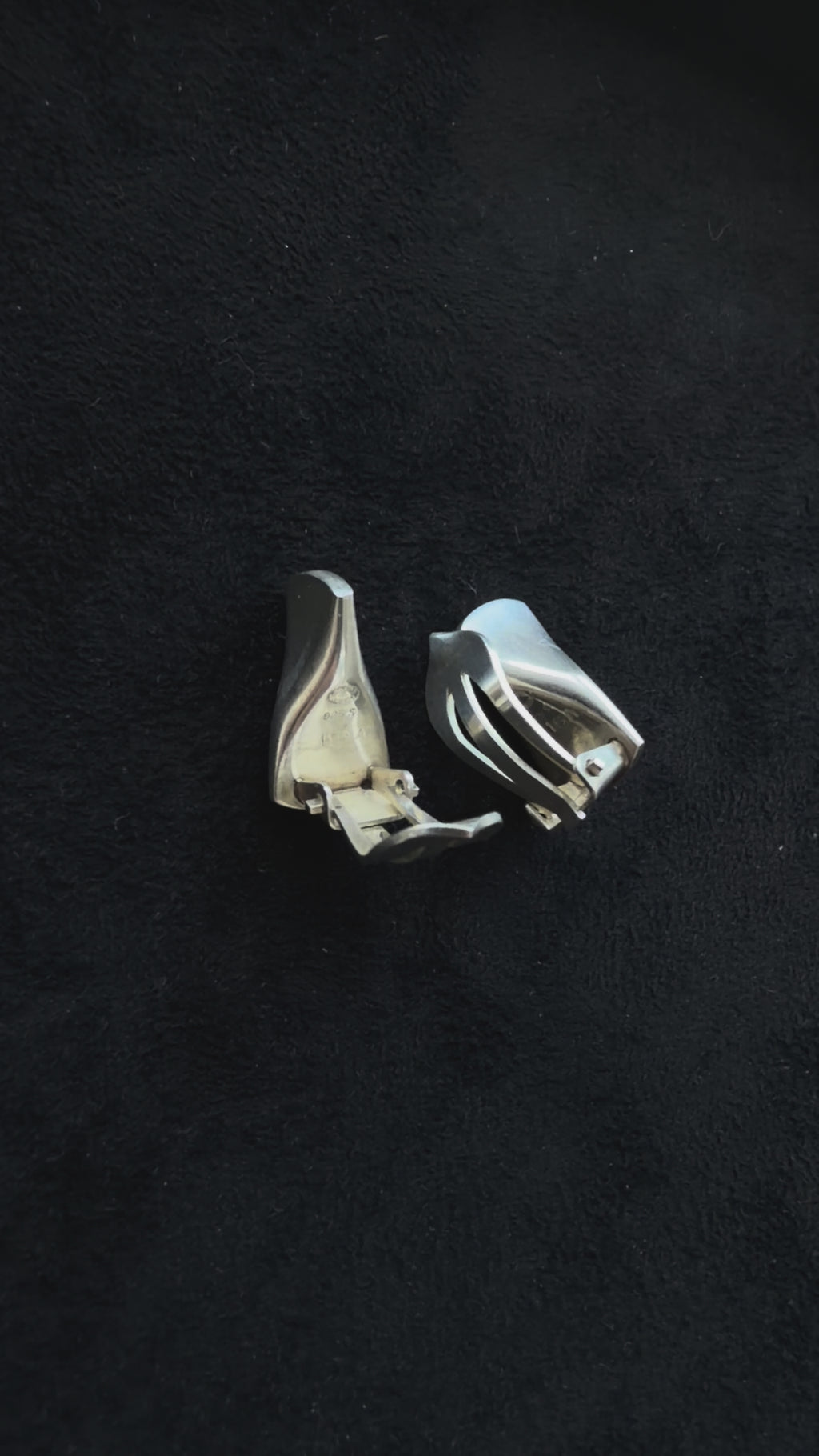 Georg Jensen 116A Clip Earrings – Vintage Sterling Silver Modernist Earrings